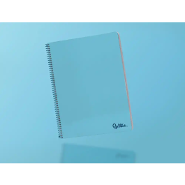 Liderpapel Cuaderno Espiral A4 Smart Tapa Blanda 80 Hojas 75gr Cuadro 4mm con Margen, Celeste