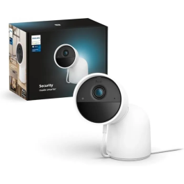 Philips Hue Cámara Secure con cable y soporte de escritorio - HD 1080P - Interior o exterior - Blanca