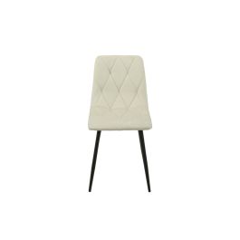 Silla Romimex Blanco Terciopelo Metal 45 x 89 x 55 cm