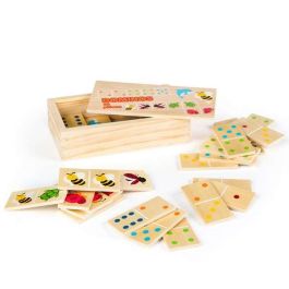 Woomax Dominó de Animales de Madera 28 Piezas - Juego Infantil para Niños a partir de 2 Años