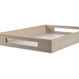 DKD Home Decor Bandeja Shabby Rosa Azul Amarillo 30 x 5 x 40 cm (3 Unidades)