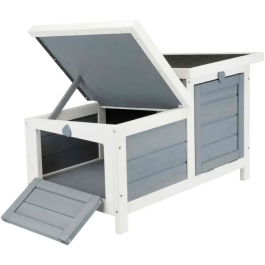 Trixie Habitat Natura Conejos Blanco y Gris 70 x 43 x 45 cm Con dos Entradas