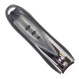 Cosmetic Club Cortaúñas con Depósito de Acero y Plástico en Colores Surtidos, Longitud 6.5 cm