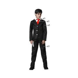 Disfraz Traje Fantasma Negro a Rayas Corbata Roja para Niño 7-9 Años - Halloween, Incluye Chaqueta, Pantalón, Camisa, Corbata Disfraz Traje Fantasma Negro a Rayas Corbata Roja para Niño 7-9 Años - Halloween, Incluye Chaqueta, Pantalón, Camisa, Corbata