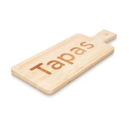 Kinvara Tabla Rectangular de Bambú y Pizarra para Tapas, Bandeja Decorativa de Presentación 23 x 9 x 1 cm (48 Unidades)