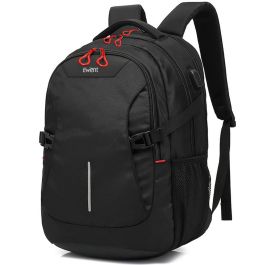 Ewent EW2526 Mochila para Portátil de 15.6 Pulgadas con Salida USB, Compartimentos para Tablet y Accesorios, Tirantes Ergonómicos, Polyester