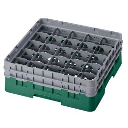 CAMBRO - 25S434-119 - Cesta de lavado 25 comp. 2 alturas - 8,7 cm Ø máx. - alt. máx. 13,5 cm - 50 x 50 x 18,4 cm - Verde sherwood Precio: 57.49999981. SKU: B1J2FSVC6H