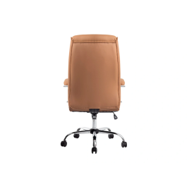 Q-connect Silla de Dirección Premium en Similpiel Color Crema, Base Metálica, Ruedas Suaves, Altura Ajustable - Máximo Confort y Elegancia para tu Oficina Moderna.