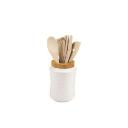 Utensilios Basicos DKD Home Decor Blanco 11 x 25 x 11 cm Set de 6