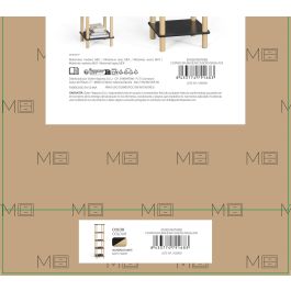 Inde Estanteria Madera Cuadrada 5 Niveles Negro 75x30x75 cm
