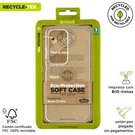 muvit for change funda compatible con Oppo Reno 12 Pro transparente