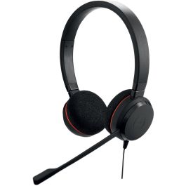 Jabra EVOLVE 20 MS Auriculares Profesionales Estéreo con Cable para PC, Gestión de Llamadas con Unidad de Control y Sonido de Calidad
