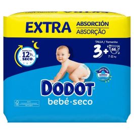 Dodot Pañales Etapas Extra Talla 3 (7-11 kg) con Microperlas Absorbentes y 3 Tubos Ultra-Absorbentes 66 unidades
