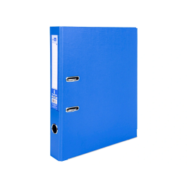 Liderpapel Archivador de Palanca Folio Documenta Forrado PVC Rado con Compresor Metálico y Ollao Lomo 52 mm Azul