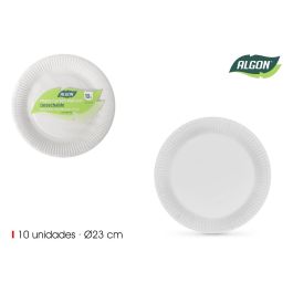 Set de 10 platos de cartón natural 23 cm Algon - Inde (24 Unidades) Precio: 17.5000001. SKU: B1HEK8BJ68