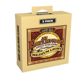 Ernie Ball Cuerdas Acústica Earthwood 80/20 Bronze Medium Light 12-54 Tripack (3)