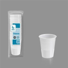 Best Products Vasos de plástico blancos 200cc 25 uds