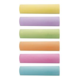 Milán Tizas de colores Maxi, 6 unidades, antipolvo, fáciles de borrar, Ø2,5x10cm