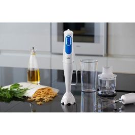 Batidora de mano BRAUN con picadora de tortillas - MQ3025WH - Blanco y Azul Batidora de mano BRAUN con picadora de tortillas - MQ3025WH - Blanco y Azul