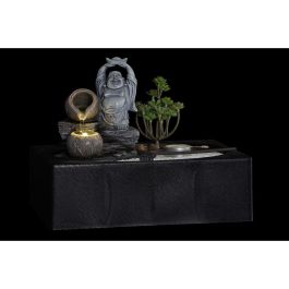 Fuente Oriental DKD Home Decor Negro Gris 21 x 23 x 29 cm (2 Unidades)