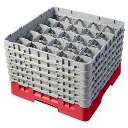 CAMBRO - 25S1114-163 - Cesta de lavado 25 comp. 6 alturas - 8,7 cm Ø máx. - alt. máx. 29,9 cm - 50 x 50 x 34,9 cm - Rojo Precio: 116.69000057. SKU: B168SKEB8R