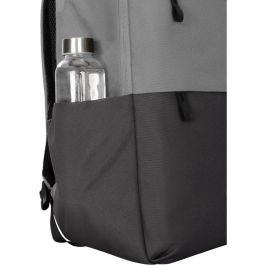Targus Sagano Mochila para Portátil 15.6" Negro, Gris con Múltiples Bolsillos, Material Reciclado y Protección contra Lluvia