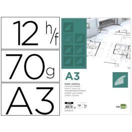 Liderpapel Papel Vegetal A3 70gr 297x420mm Sobre de 12 Hojas Precio: 3.88999996. SKU: B1AYEGKR4E