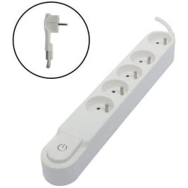CHACON Regleta 5 tomas de corriente 16 A con interruptor, enchufe plano, cable de 1,5 m HO5VV-F 3x1,5 mm² blanco CHACON Regleta 5 tomas de corriente 16 A con interruptor, enchufe plano, cable de 1,5 m HO5VV-F 3x1,5 mm² blanco