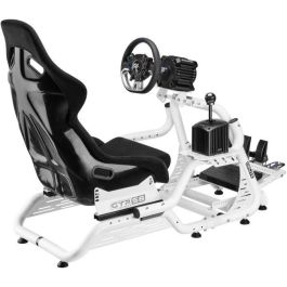 Oplite OPL3770031134469 Soporte Simulación Vuelo/Carreras para Cabina Full Force GTR S8 Blanco - Compatible Freno Mano, Caja Cambios, Joystick