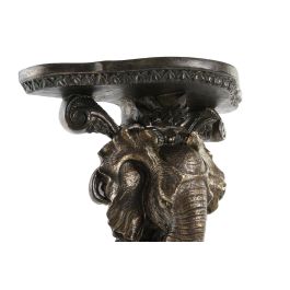 DKD Home Decor Repisa Colonial Elefante de Resina Dorado Negro 16.5x36x36.5 cm
