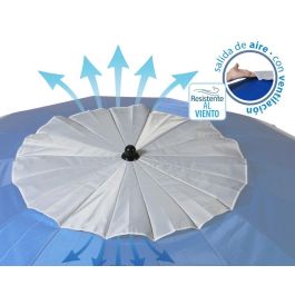 Atosa Sombrilla De Playa De Aluminio Modelo Anclas Y Timón Con Upf 50+ Azul 240 cm 28-32 mm Azul