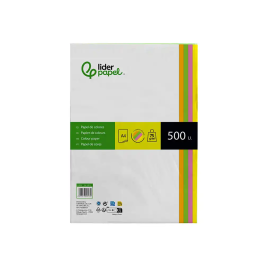Liderpapel Papel Color DIN A4 75 gr Neón Surtido Paquete 500 Hojas
