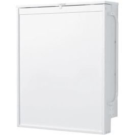 Roba ROB4005317295367 Cambiador Plegable de Pared con Colchón Impermeable y 2 Estantes Integrados, Madera Lacada Blanca