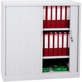 Armario Metálico Dos Puertas Persiana Correderas 105x102x45 cm Ancho X Fondo X Alto Incluye 2 Baldas Acabado En Gris. Montado Precio: 519.50000003. SKU: B12V7HKP32