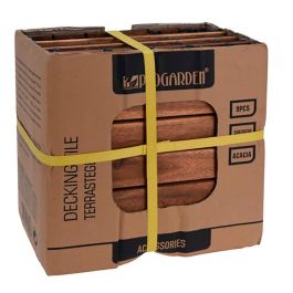 Baldosa Encajable Progarden Marrón Madera de acacia 9 Piezas (30 x 30 cm)