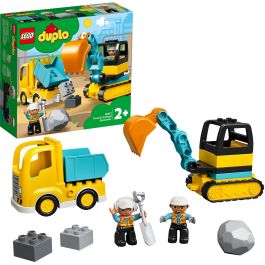 LEGO 10931 Camión y Excavadora con Orugas Set de Construcción Duplo para Niños y Niñas con 20 Piezas