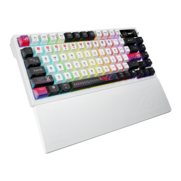 ASUS ROG Azoth X 90MP044F-BKUA30 Teclado Gaming Mecánico 75% USB RF Inalámbrico Bluetooth OLED RGB Negro Blanco