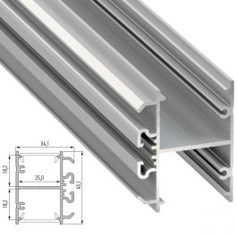 Perfil Aluminio Tipo DOPIO 2,02M Perfil Aluminio Tipo DOPIO 2,02M