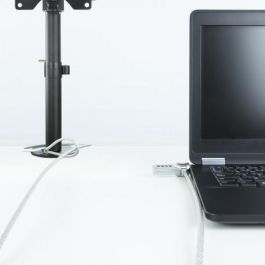 TOOQ CABLE DE SEGURIDAD T-LOCK CON COMBINACION PARA PORTATILES - BLOQUEO DE 4 DIGITOS - ACERO 4.5MM - LONGITUD 1.50M