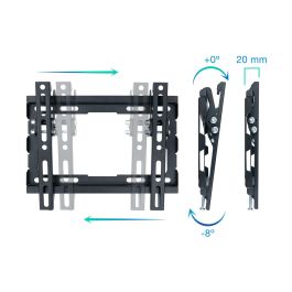 Soporte de Pared Inclinable TooQ LP1044T-B para TV de 23-43"/ hasta 45kg Soporte de Pared Inclinable TooQ LP1044T-B para TV de 23-43"/ hasta 45kg