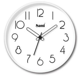 SAMI - Reloj de Pared Redondo de 30 cm, Blanco con Relieve, HQ Taiwan Precio: 11.858. SKU: B197B96DTB