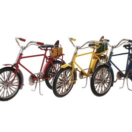 DKD Home Decor Vehículo Decoración Vintage Rojo Azul Metal 7.5 x 13 x 23 cm