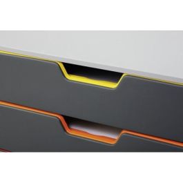 Durable Cajonera VARICOLOR con 5 compartimentos y etiquetas multicolor