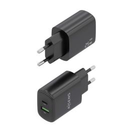 AISENS - CARGADOR 25W, 1xUSB-C PD3.0, 1xUSB-A QC3.0, NEGRO AISENS - CARGADOR 25W, 1xUSB-C PD3.0, 1xUSB-A QC3.0, NEGRO