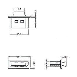 DeLOCK 64025 Tapa Protectora para Conector Displayport con Asa, Pack de 10 Unidades, Negro