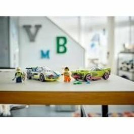 LEGO 60415 City La Persecución entre el Coche de Policía y el Supercoche, Juguete de Construcción con Minifiguras, Regalo para Niños
