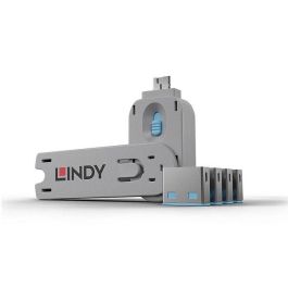 Lindy USB Port Blocker - Pack 4, Colour Code: Blue Lindy USB Port Blocker - Pack 4, Colour Code: Blue