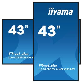 iiyama Monitor 43" UHD VA 3840x2160 500cd/m² Haze 25% para Señalización Digital 24/7