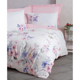 Juego de Cama 1 Funda Nórdica 220x240 cm + 2 Fundas de Almohada 60x60 cm 100% Algodón Rosa ASI8683342981606