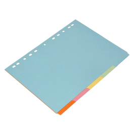 Q-connect Separador Cartulina Juego de 5 Separadores Din A4 Multitaladro